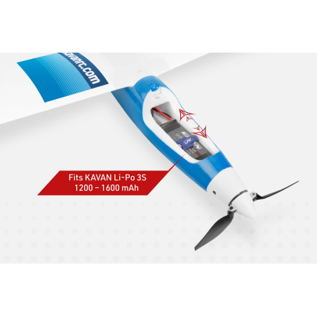 Motoplaneur Kavan Falke bleu1800mm PNP - FLASH RC