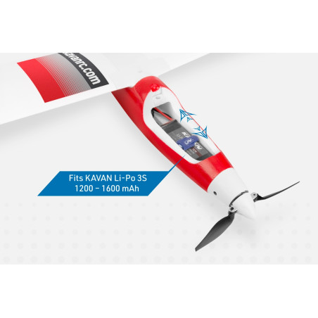 Motoplaneur Kavan Falke Rouge 1800mm PNP - FLASH RC