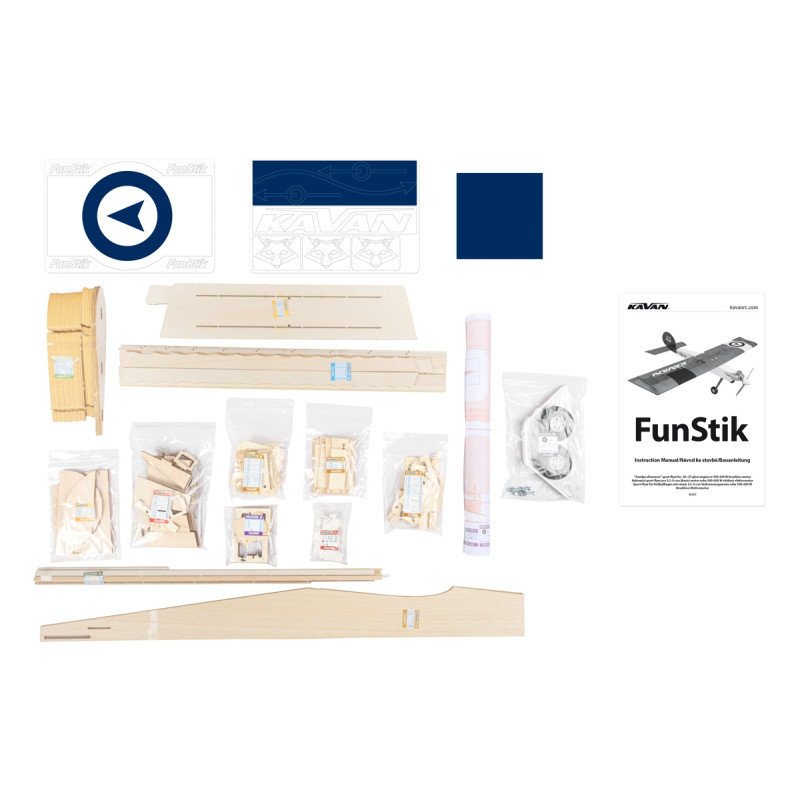 Kit to build KAVAN FunStik airplane approx. 1.28m - FLASH RC