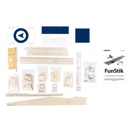 Kit to build KAVAN FunStik airplane approx. 1.28m - FLASH RC
