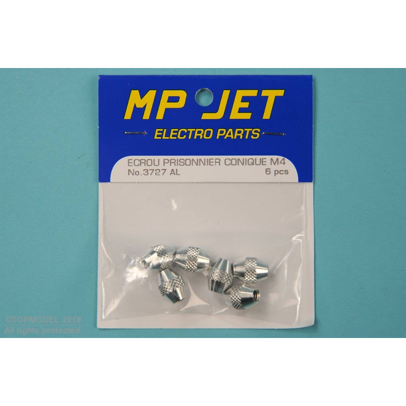 ECROU PRISONNIER CONIQUE M4 6pcs - FLASH RC