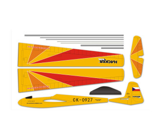 FLASHRC - Lunak orange ca.2.00m ARF Flügel/Verbände bedeckt Hacker ModeL 2