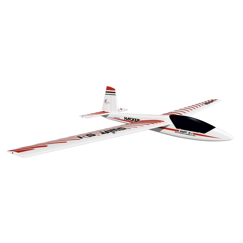 FLASH RC - Swift rojo aprox.2.00m ARF Hacker ModeL alas/patas cubiertas