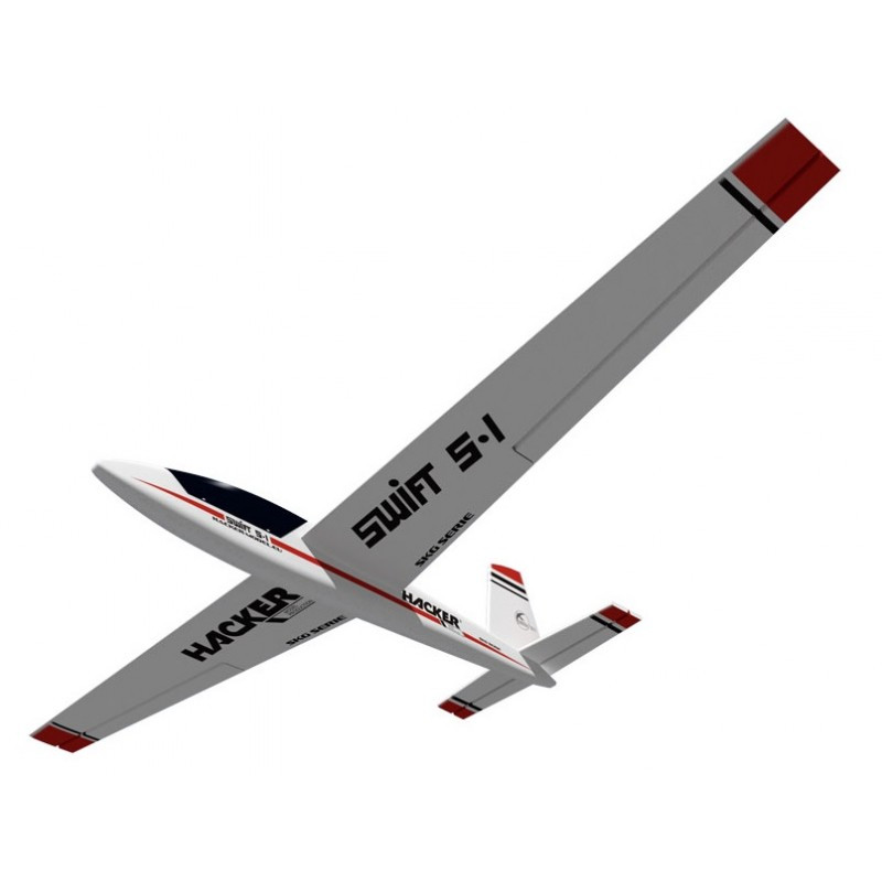 Avion Hacker Model Swift rouge env.2.00m ARF ailes/empennages recouverts - FLASH RC