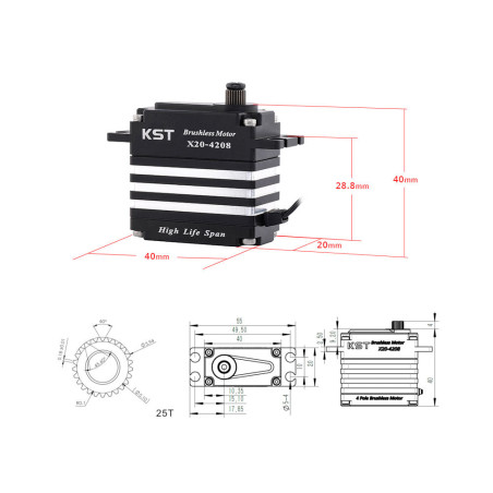 Servo brushless KST X20-4208 V8.0 - FLASH RC