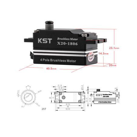 Servo brushless KST X20-1806 V8.0