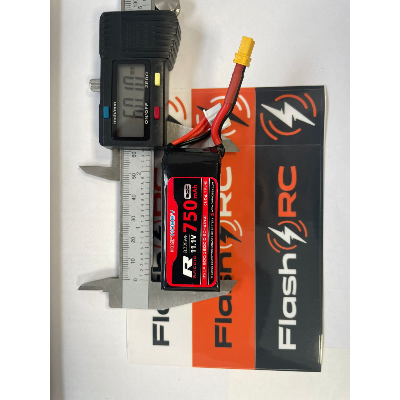 Batería OMP HOBBY - Batería LiPo 11.1V 3S 750mAh 60C