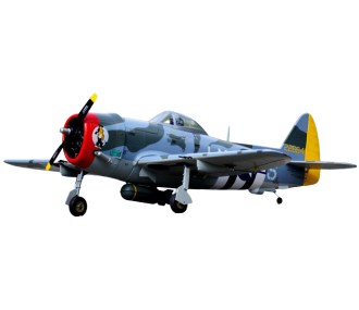 Flugzeug VQ Model P-47 D 50 size EP-GP Camo Version mit den BombenFLASH RC