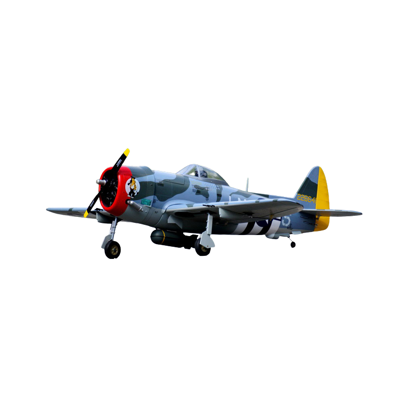 Aereo VQ Modello P-47 D 50 taglia EP-GP Versione mimetica con bombeFLASH RC
