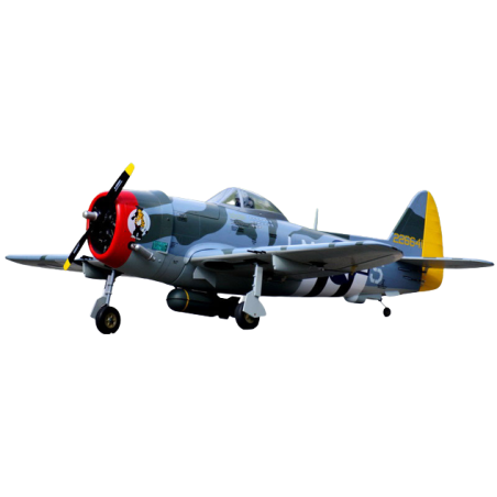 Avión VQ Modelo P-47 D 50 tamaño EP-GP Camo Versión con bombasFLASH RC
