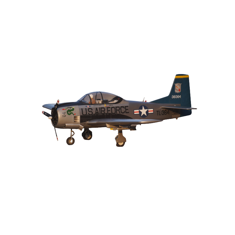 Avion VQ Model T-28 Trojan 120 size EP-GP (envergure 1,77m) Argent - FLASH RC