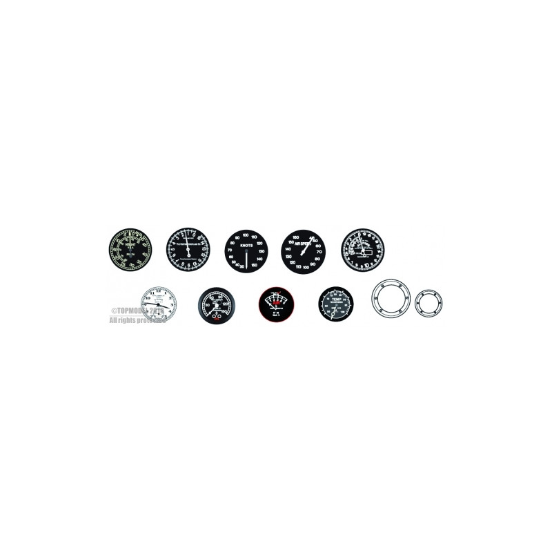 SET D'INSTRUMENTS CHASSEURS USA 14-18 1:5 - FLASH RC