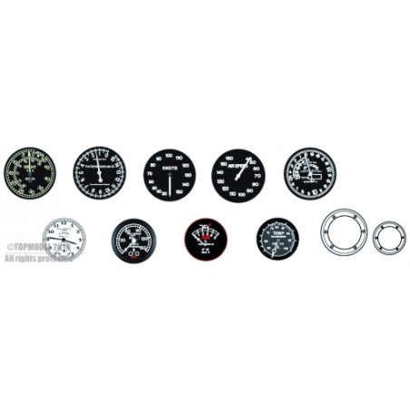 SET D'INSTRUMENTS CHASSEURS USA 14-18 1:5 - FLASH RC