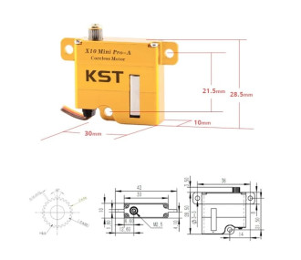 KST X10 MINI PRO-A wing servo ( 20g, 8kg.cm, 0,08/60°) - FLASH RC 2