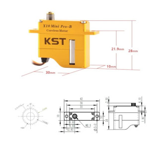 Servo Flügel KST X10 MINI PRO-B ( 20g, 8kg.cm, 0,08/60°) - FLASH RC 2