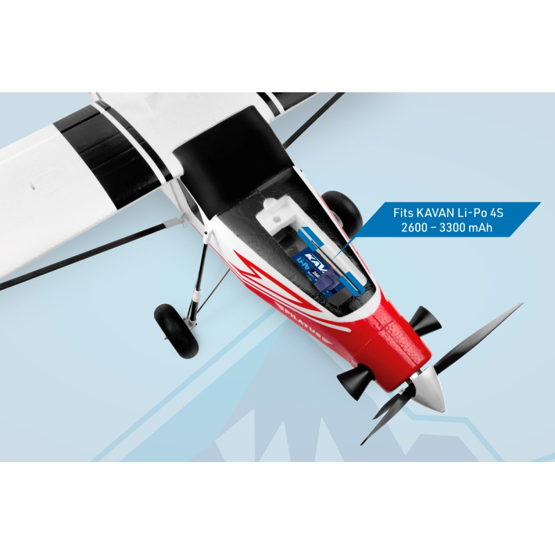 Aircraft Kavan Pilatus PC-6 Porter 1.5m PNP - Red - FLASH RC