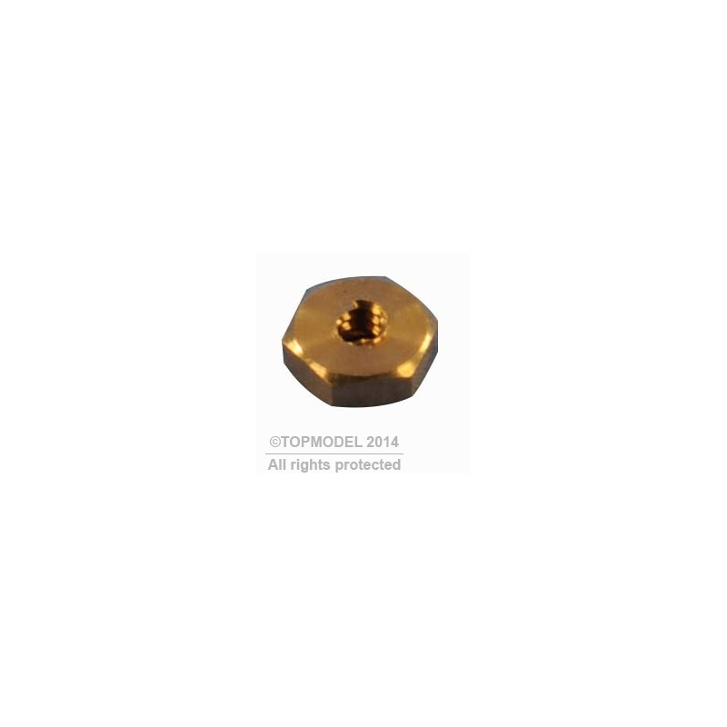 ECROU HEXAGONAL LAITON M1,4 10pcs - FLASH RC