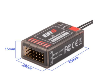 RadioMaster Récepteur 6 canaux ER6 2,4 GHz PWM ExpressLRS - FLASH RC 2