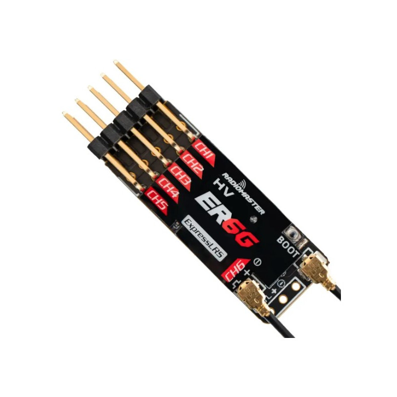 RadioMaster Récepteur 6 canaux ER6G 2,4 GHz PWM ExpressLRS - FLASH RC