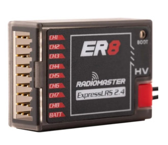 RADIOMASTER - RadioMaster Empfänger ER8 2,4 GHz PWM ExpressLRS 8 Kanäle - FLASH RC