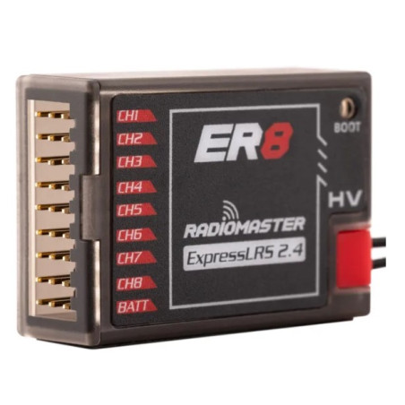 RADIOMASTER - Receptor de 8 canales RadioMaster ER8 2.4 GHz PWM ExpressLRS - RC FLASH