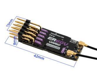 RadioMaster Récepteur 6 canaux ER6GV 2,4 GHz PWM ExpressLRS avec capteur Vario - FLASH RC 2