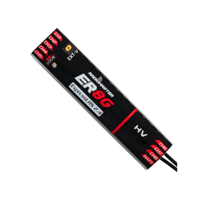 RADIOMASTER - RadioMaster 8-channel receiver ER8G 2.4 GHz PWM ExpressLRS - FLASH RC