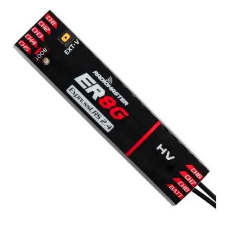 RadioMaster Récepteur 8 canaux ER8G 2,4 GHz PWM ExpressLRS - FLASH RC