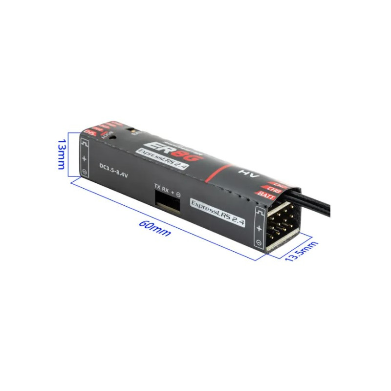 RADIOMASTER - RadioMaster 8-channel receiver ER8G 2.4 GHz PWM ExpressLRS - FLASH RC