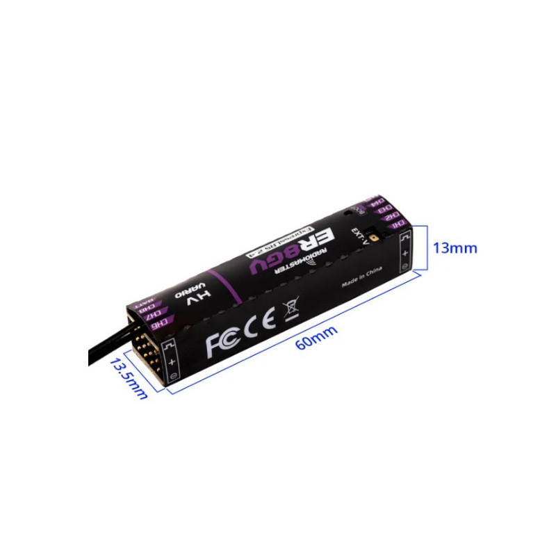 RADIOMASTER - Receptor RadioMaster ER8GV 2.4 GHz PWM ExpressLRS de 8 canales con sensor Vario - FLASH RC
