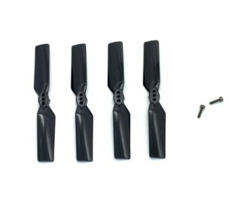 Helicoptère -Tail Blade set-Black（4pcs）