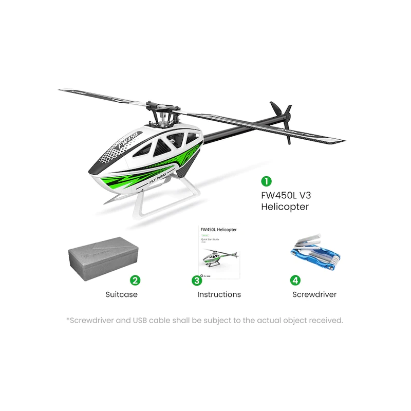 FLY WING - FW450L V3 helicoptère - Blanc PNP