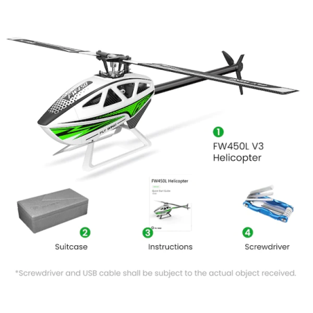 FLY WING - FW450L V3 Helikopter - Weiß PNP
