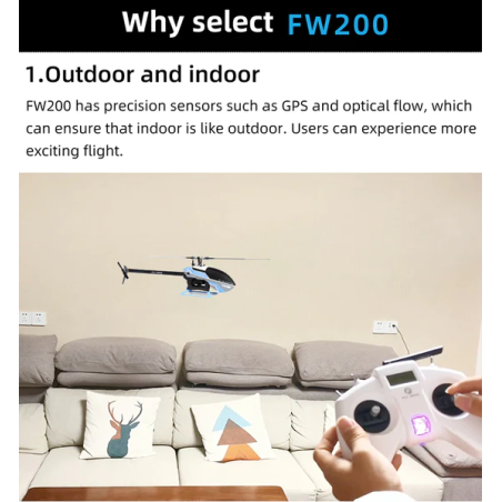 FLY WING Helikopter FW200 RC GPS/TOF H1 - Gelb RTF