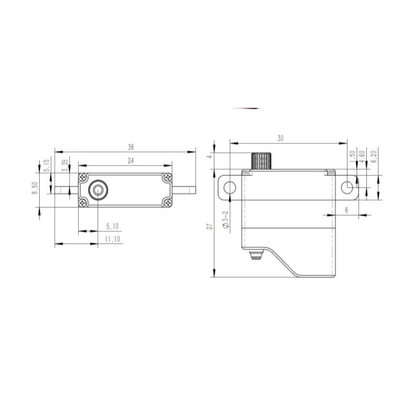 Servo numérique HV85H chaservo MICRO (15g, 8.9kg, 0.11s) - FLASH RC