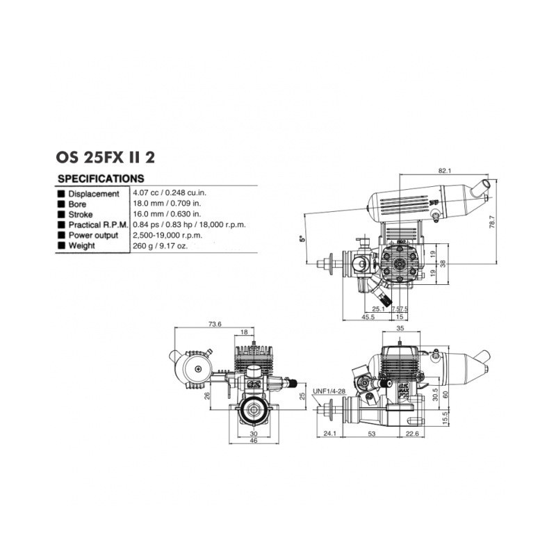 OS MAX 25 FX II 4cc 2 tempi a metanolo