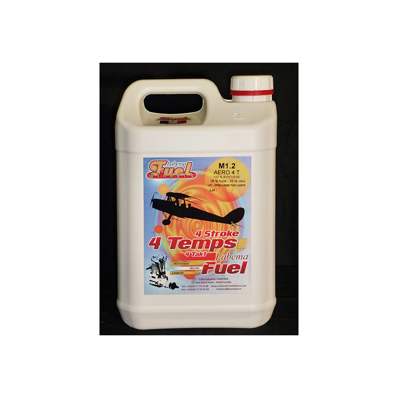Carburante - Carburante aeronautico M1.2 5l. Motore Labema 10% nitro 4T - FLASH RC