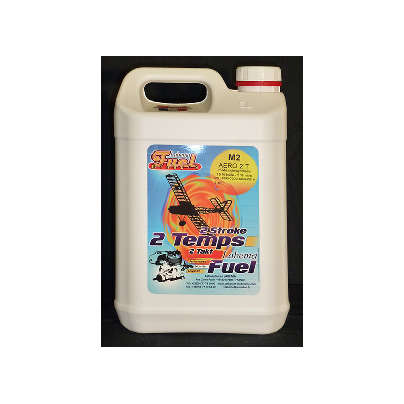 Treibstoff - Flugbenzin M2 5l. halbsynthetisch 5% Nitro /18% Labema-Öl - FLASH RC