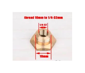 Adapter Kerze 10mm auf 1/4 32 ( glow) - RC-Flash 2