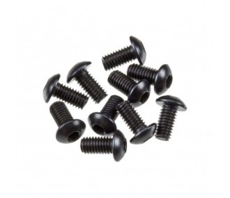 Piezas de repuesto para coches RC - AXIAL AXA0113 Cabeza de botón hexagonal negro M3x6mm (10) - FLASH RC