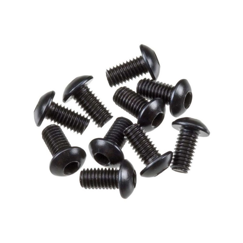 Ricambi per auto RC - AXIAL AXA0113 Presa esagonale a testa di bottone nera M3x6mm (10) - FLASH RC