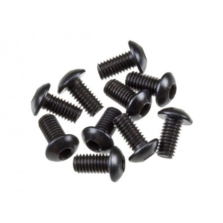 Piezas de repuesto para coches RC - AXIAL AXA0113 Cabeza de botón hexagonal negro M3x6mm (10) - FLASH RC