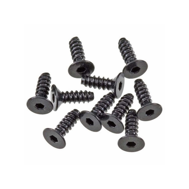 Ricambi per auto RC - AXIAL AXA0413 Esagono filettato piatto Hd M2.6x8mm Blk(10) - FLASH RC