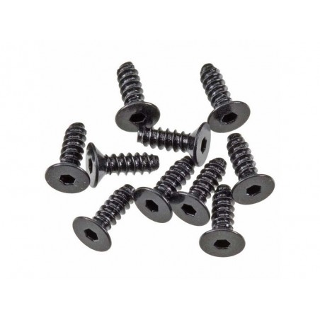 AXIAL AXA0413 Hex Sckt Tapping Flat Hd M2.6x8mm Blk(10) - FLASH RC