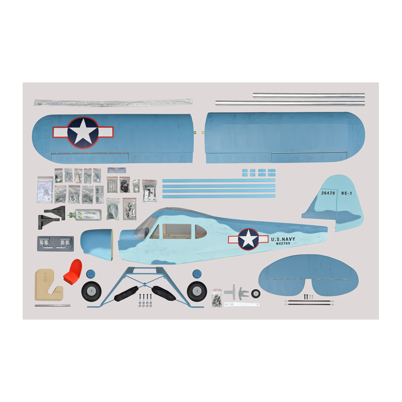 Avion Phoenix Model_NAVI PIPER J3 CUB_2,3 m_ARF 20 - 26CC - FLASH RC