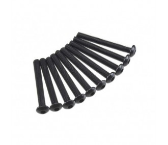 Ricambi per auto RC - AXIAL AXA120 Testa di bottone esagonale M3x25mm Nero (10) - FLASH RC