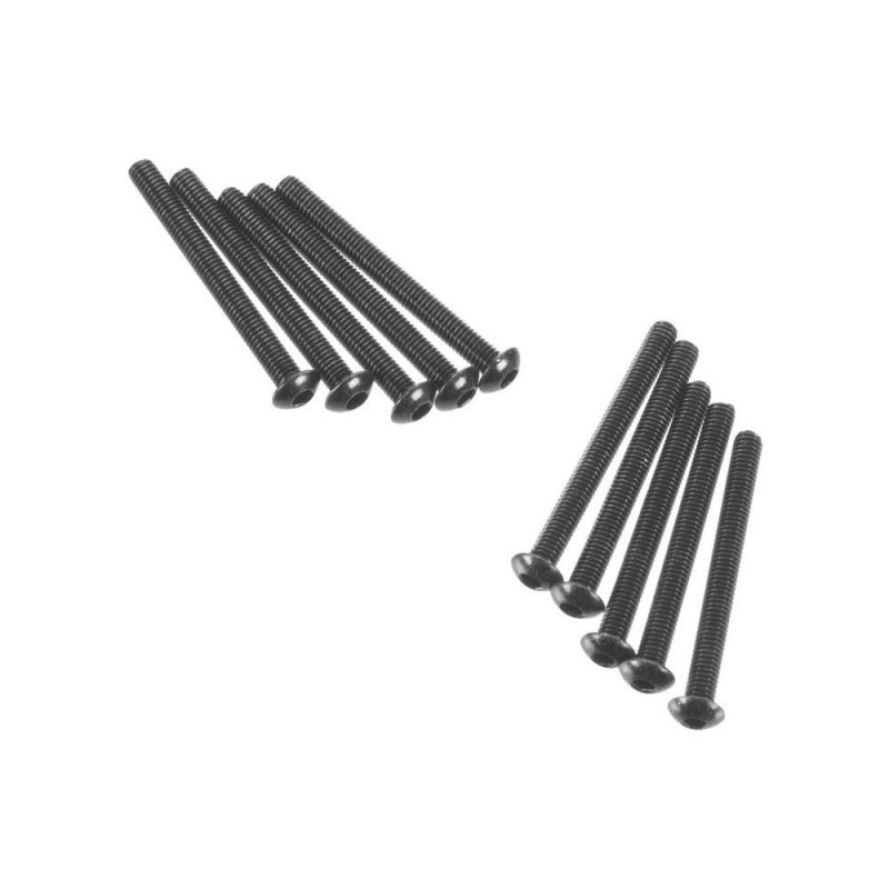Ricambi per auto RC - AXIAL AXA121 Testa di bottone esagonale M3x30mm Nero (10) - FLASH RC