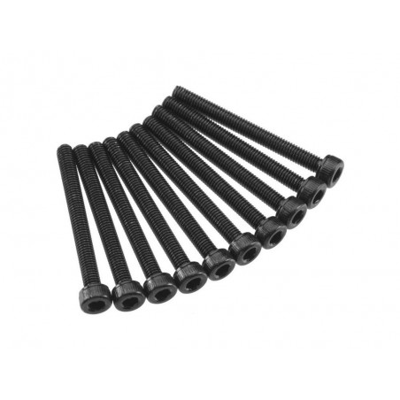 Ricambi per auto RC - AXIAL AXA091 Testa a cappuccio M3x30mm Nero (10) - FLASH RC