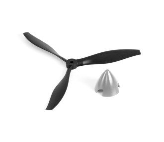 KAVAN three-blade propeller and cone Pilatus PC-6 -- RC Flash