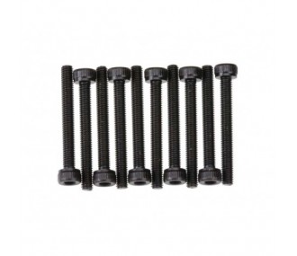 RC Car Parts - AXIAL AXA089 Cap Head M3x25mm Black Oxide (10) - FLASH RC